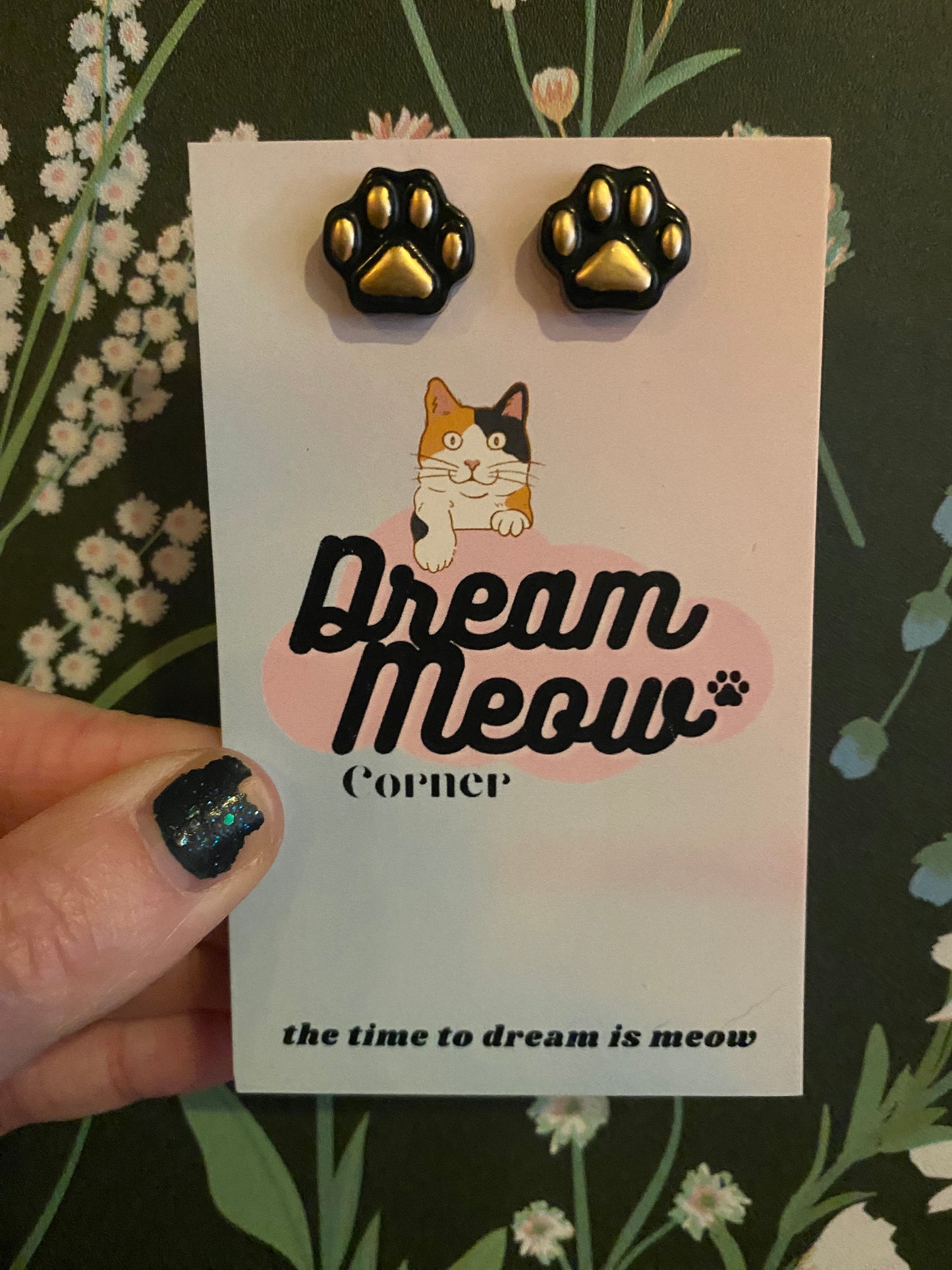 Mini Cat Paw Earrings