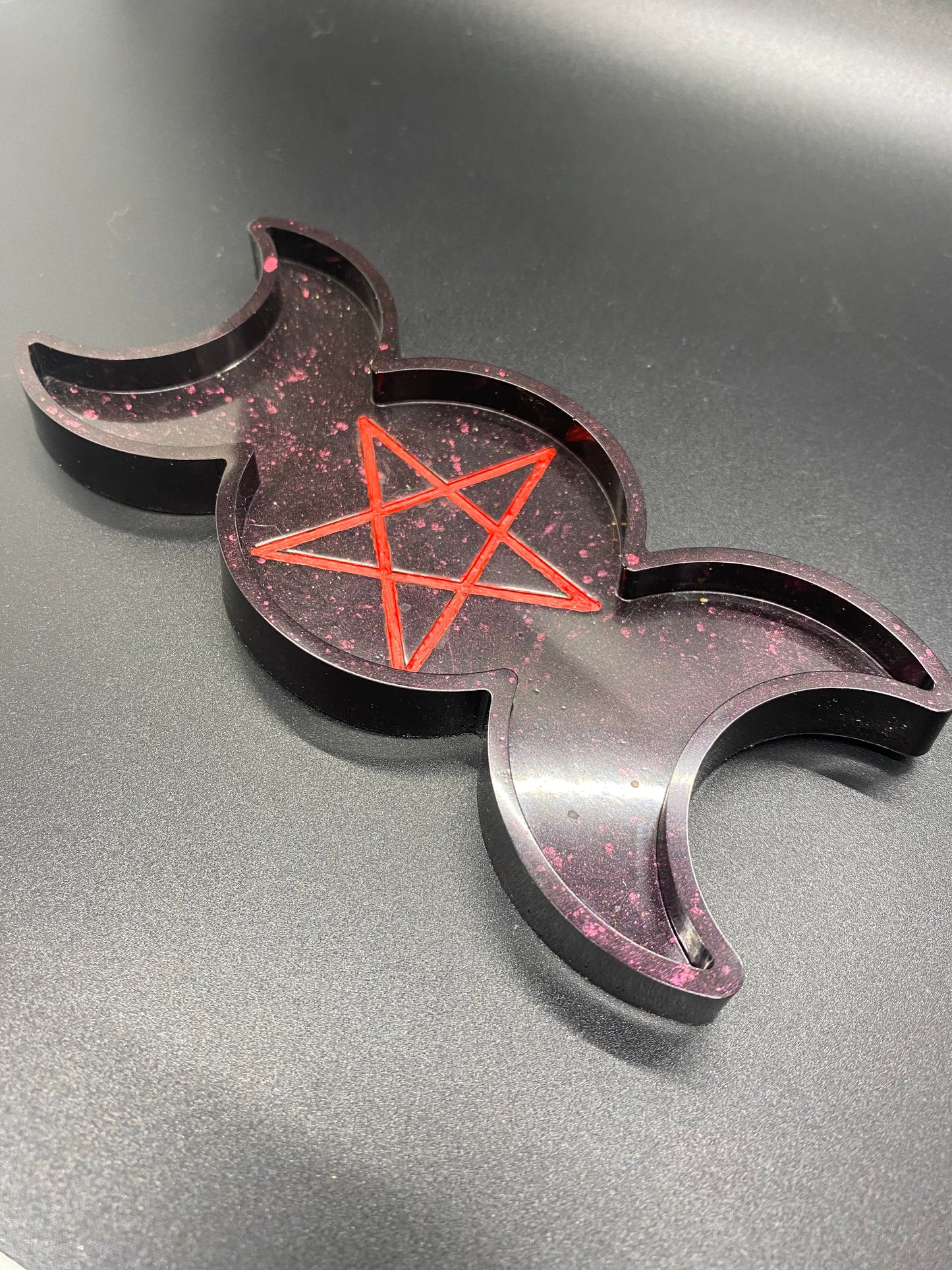 3 Moon Pentagram Resin Tray