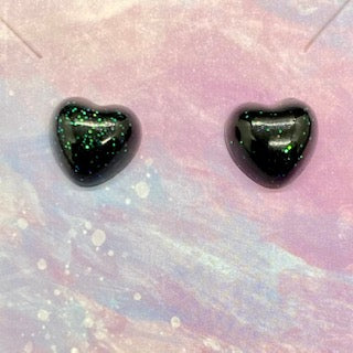 Mini Heart Resin Earrings