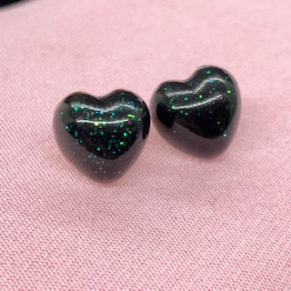 Mini Heart Resin Earrings