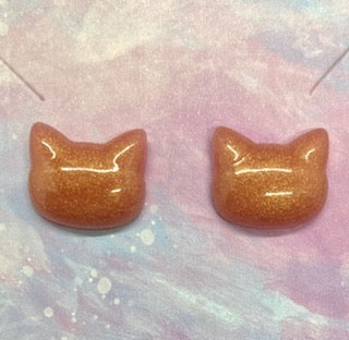 Mini Cat Head Earrings