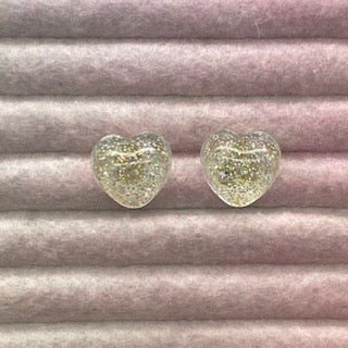 Mini Heart Resin Earrings