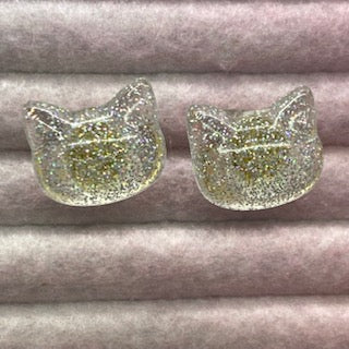 Mini Cat Head Earrings