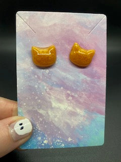 Mini Cat Head Earrings