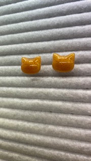 Mini Cat Head Earrings