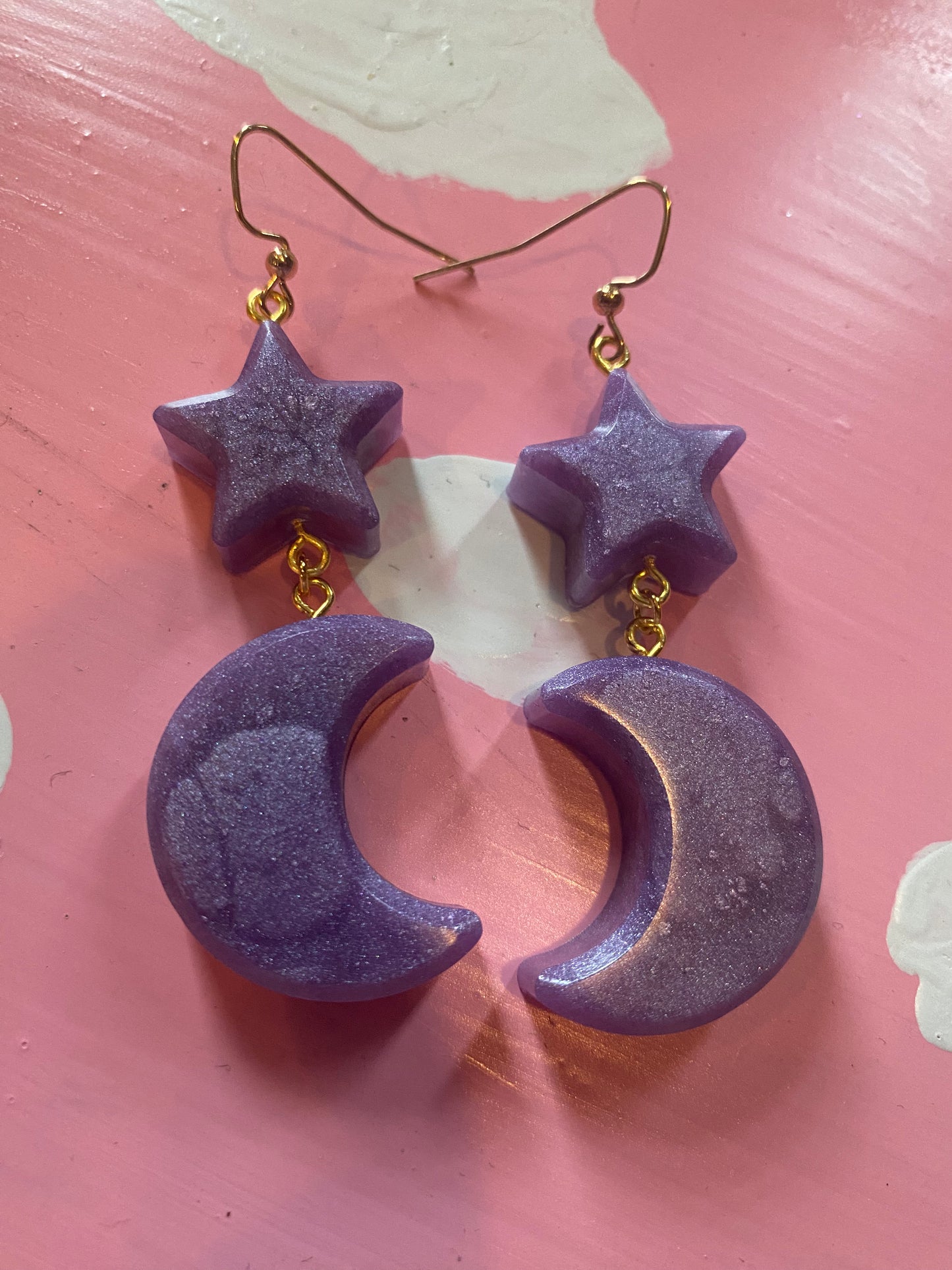 Dreaming of the Stars & Moon Earrings