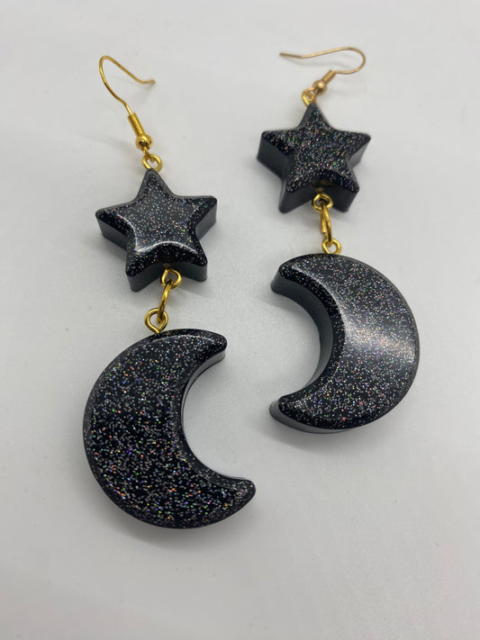 Dreaming of the Stars & Moon Earrings