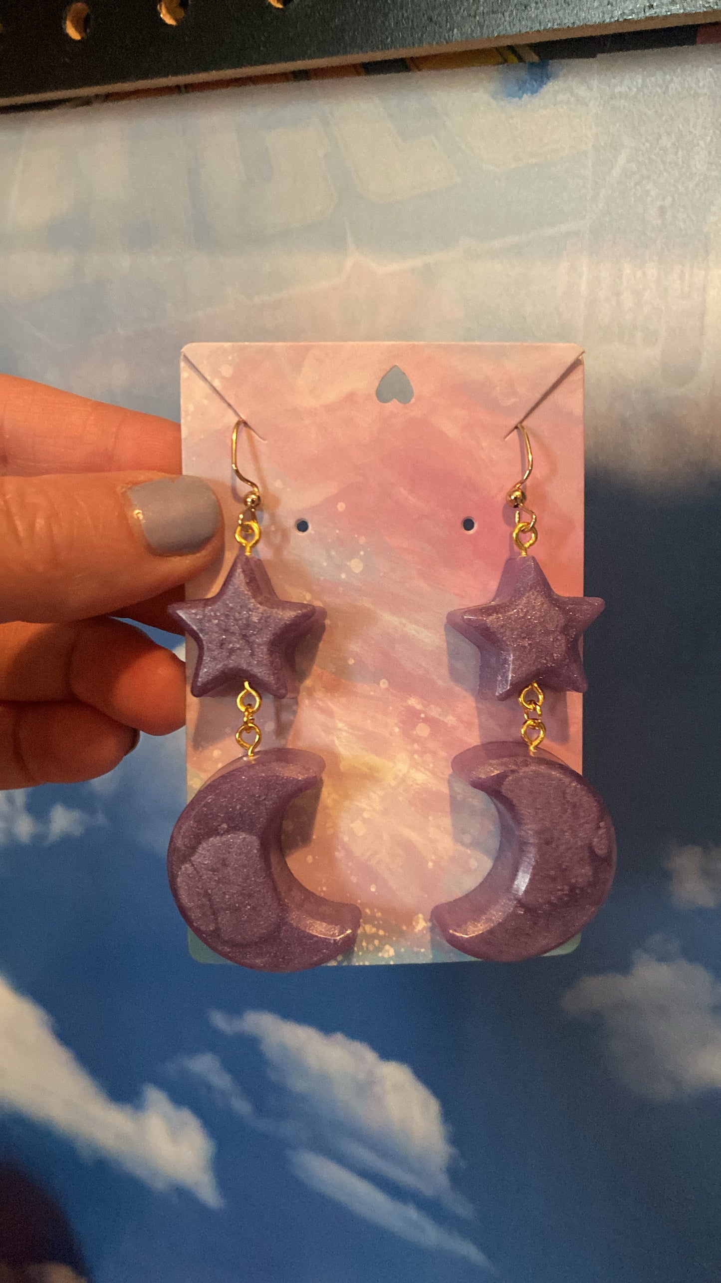 Dreaming of the Stars & Moon Earrings